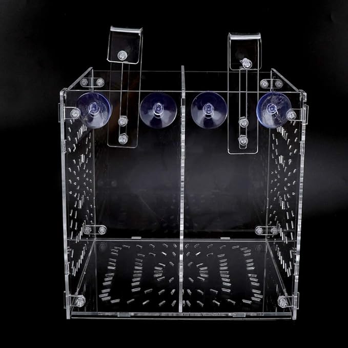 Fish Tank Breeding Box Aquarium Isolation Box Transparent Acrylic Fish Tank Incubation Box for Aggressive Injured Sick Fish Shrimp 15x15x15cm 30x15x15cm 20x20x20cm (20MC *20CM*20CM)