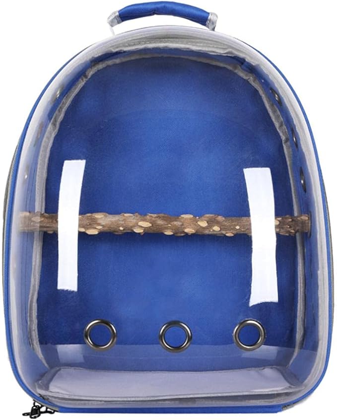 Bird Carrier Bag, Bird Pet Parrot Carrier Cage Backpack Holders Wood Travel Portable Bag Breathable, Bird Travel Cage, Lightweight, Transparent Bird Travel Carrier