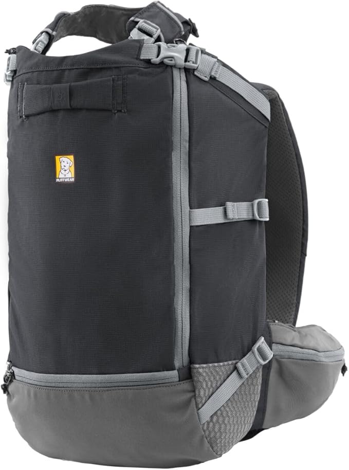 Ruffwear, Hitch Hiker Dog Backpack Carrier, Hands-Free Dog Carrier Backpack with Breathable Mesh, EVA Foam Padding, Durable Polyester, Lightweight Design for Small Dogs, Basalt Gray, XX-Small