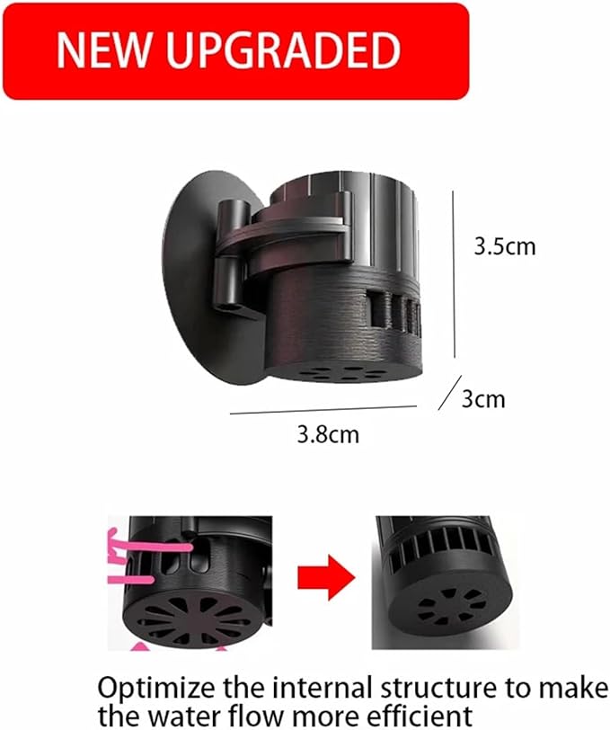 USB Mini Wave Maker Compatible For Nano Marine Coral Reef Aquarium Small Wavemaker Water Pump Saltwater & Freshwater Seawater Fish Tank(Constant flow Ver)
