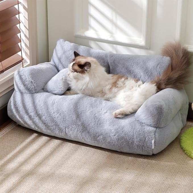 Cat Sofa Bed Pets Cute Couch,Medium Dog, Large Cat Sofa Pet Bed cat Supplies for Indoor (Pink, Large)