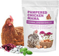 Pampered Chicken Mama Herbal Oyster Shells High Calcium Supplement for Pet Chickens, Ducks, and Other Poultry, Crushed Oyster Shells for Chickens with Herbs (3 POUNDS)