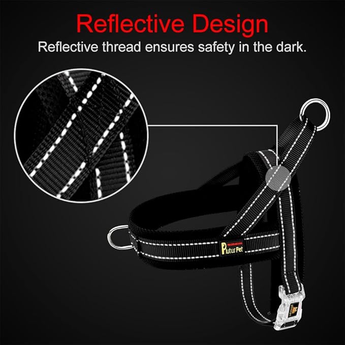 Plutus Pet No Pull Dog Harness with Breathable Mesh Padded, Adjustable Reflective Escape Proof Dog Harness, Quick Fit Dog Vest Harness for Small Medium Large Dogs(XL, Cyan)
