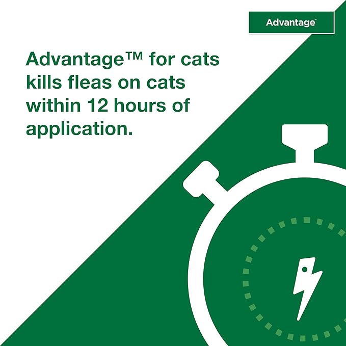 Advantage Topical Cat Flea Treatment and Prevention for Small Cats 2-9 lbs. | Apply Flea Drops Monthly | 2 Treatments,(Pack of 2)