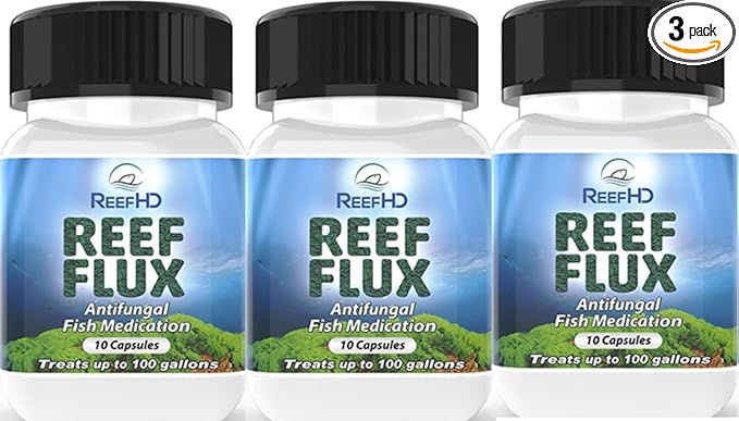 ReefHD Reeflux FIuconazole 200mg fungaI Fish lnfections lchthyophonus SaproIegnia KlLL Bryopsis Green Hair AIgae Aquarium Reef Flux AIgae Buster (3 Packs)