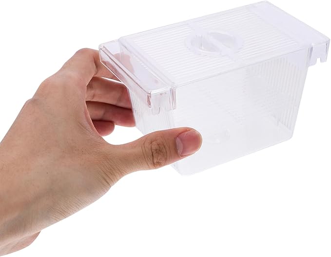 Fish Incubator Box with Divider Aquarium Breeding Hatchery for Betta Isolation, Aquarium Overflow and Nursery Box for Fish in Home Tanks