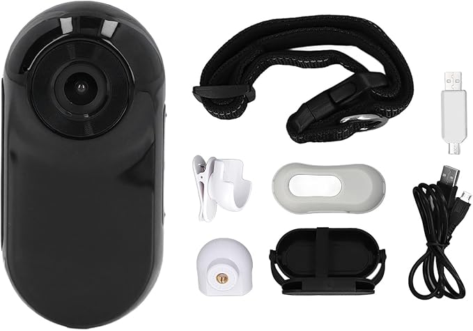 Cat Video Camera,Pet Collar Camera 120 Deg Lens OTG Connection Video Recording Adjustable Magnetic Cat Sport Camera for Outdoor 1920x1080P (Black)