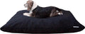 Dogbed4less Shredded Memory Foam Pillow Dog Bed with Waterproof Liner and Machine Washable Cover (Black Canvas, Large 48"X29")