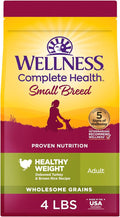 Wellness Complete Health Dry Dog Food, Small Breed, Wholesome Grains, Natural, Healthy Weight Turkey & Brown Rice Recipe, (4-Pound Bag)