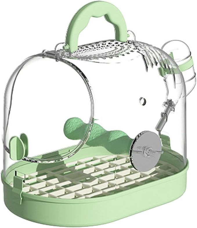 Practical Bird Cage Clear Carriers Box with Bottom Grids for Outdoor Walking Pet Travel Birdcage Transport Bird Carriers