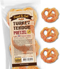 Gootoe Turkey Tendons for Dogs –All-Natural, Hypoallergenic Dog Treats, Rawhide Alternative, Long Lasting Puppy Chews, Healthy Dog Treats for Medium Breeds, Pretzel (M), 3 Count Pack