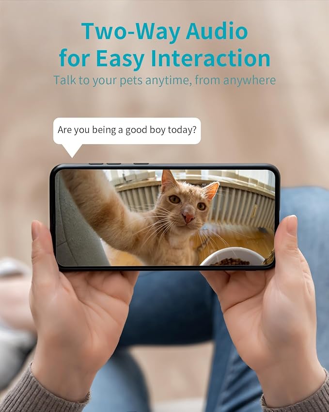VIMTAG 5G Indoor Security Camera, 4MP Pet Camera with Speaker for Dog/Cat, 360° View Baby Monitor with Phone App, Home/Room/Nanny, Dual-Band WiFi, Motion Tracking, 2-Way Audio, Cloud & SD Card Storage