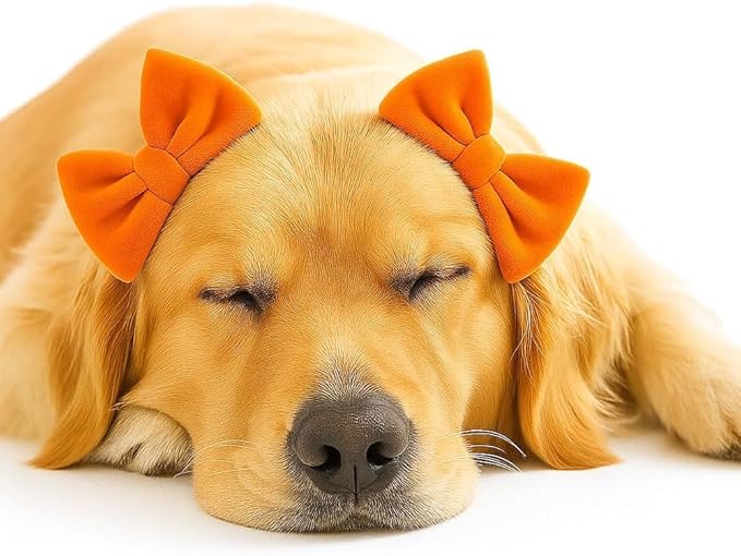 Dog Hair Double Bow Headbands 3 Pcs – Bow Headband for Dogs, Dog Hair Bow,Classic Dog Hair Bows, Adjustable Headband, Puppy Bow, Pet Hair Bow, Dog Grooming Accessory