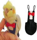 Bird Flight Suits Diapers, Parrot Flight Suits Diapers for Monk Parakeets, Cockatiels Flight Suits, Parrot Clothes, Bird Training Nappy Suit Liners Clothes (Small,Black)