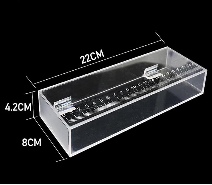 Aquarium Fish Isolation Box Portable Reusable Clear Acrylic Box with Scale Mini Aquariums Fish Breeding Tanks, 25x4.4x9cm
