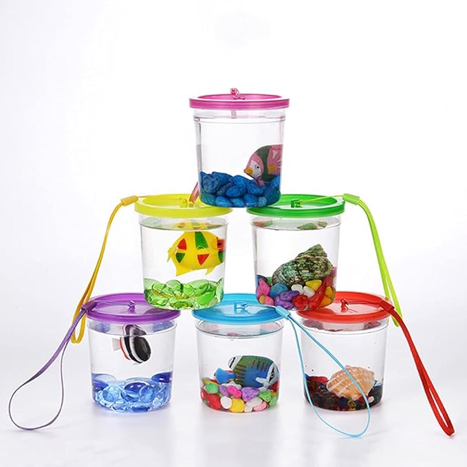 Portable Fish for Tank Aquarium Transparent Fish Keeper Fishbowl for Turtle Betta Jellyfish Starter Kit Portable Fish Tank for Traveling