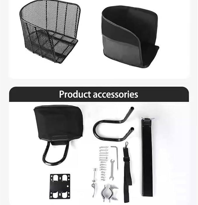 Front Bike Dog Seat & Pet Basket – Quick Release, Secure Safety Straps, Breathable Mesh Sides & Thick Cushion, Fits Most Bicycles – Small Pet Carrier for Dogs/Cats