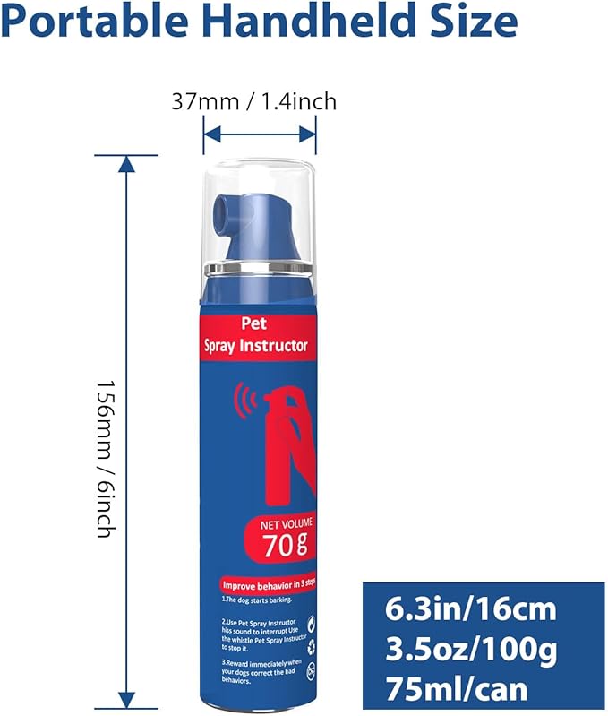 Corrector Spray Dog Trainer, 75ml Pet Instructor Spray for Dog, Humane Effective Help Dog Stop Unnecessary Behaviour: Stop Barking, Dog Fights & Attacks (2 Pack)