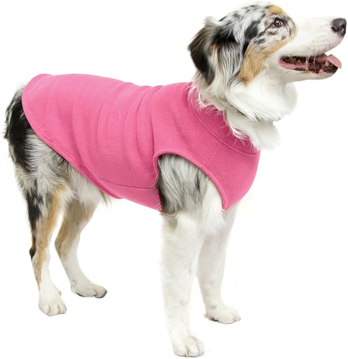 Gooby Stretch Fleece Vest Dog Sweater - Pink, 4X-Large - Warm Pullover Super Stretchy Fleece Dog Jacket for Small to Large Dogs