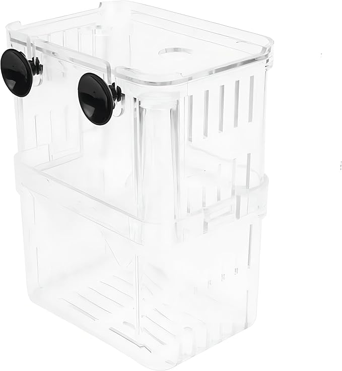 Petzilla in-Tank Aquarium Breeder Box for Fish Tank, Breeding Incubator for Small Fish Hatchery, Acrylic Divider for Shrimp Clownfish Aggressive Injured Fish (Small)