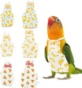 SUPERFINDINGS 6Pcs Bird Diaper Reusable Parrot Nappy with Washable Waterproof Cute Urine Wet Suit Red White Yellow Costume Cockatiel Clothes with Elastic Rope for Parrots Cockatiel Pet Birds(S-M)