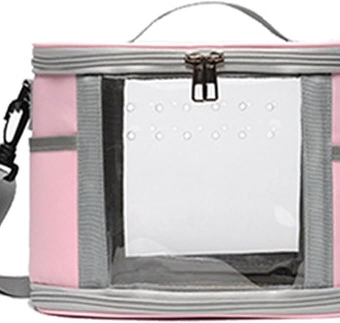 Portable Bird Carrier for Small Pets and Birds, Pink L