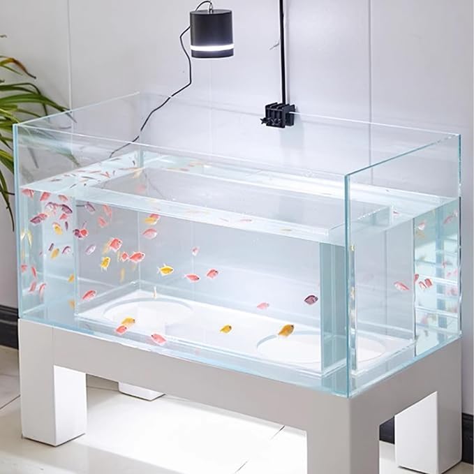20 Gallon Cat Bed Aquarium Fish Tank - Immersive Viewing Glass Cat Cave, Cat Entertainment Equipment with Tunnel for Indoor Cats, Turtle & Betta（31.5x15.7x17.7in） C 31.5x15.7x17.7in