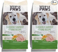Whole Paws, Dry Dog Food, Chicken & Harvest Grains Recipe, Enhanced with Fiber & Prebiotics, 4 lb (Pack of 2)