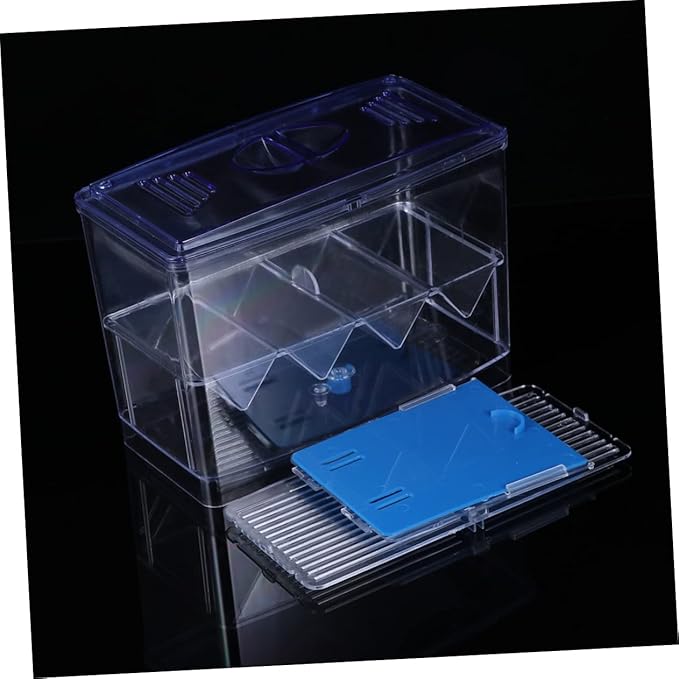 Transparent Functional Fish Breeding Tank Betta Habitat Box Independent Incubator for Fry with Easy Cleaning Durable Material Prevents Adult Fish