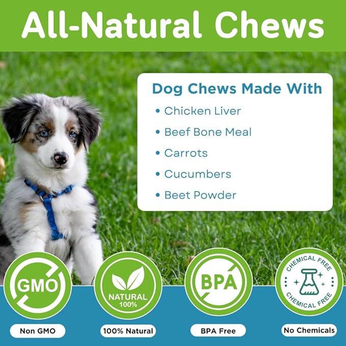Milk Thistle for Dogs - Max Strength Liver Support Chews, Wild Alaskan Salmon Oil & Curcumin - Kidney Detox & Hepatic Support - Natural Liver Support Chews Made with Real Chicken, Choline & NAC
