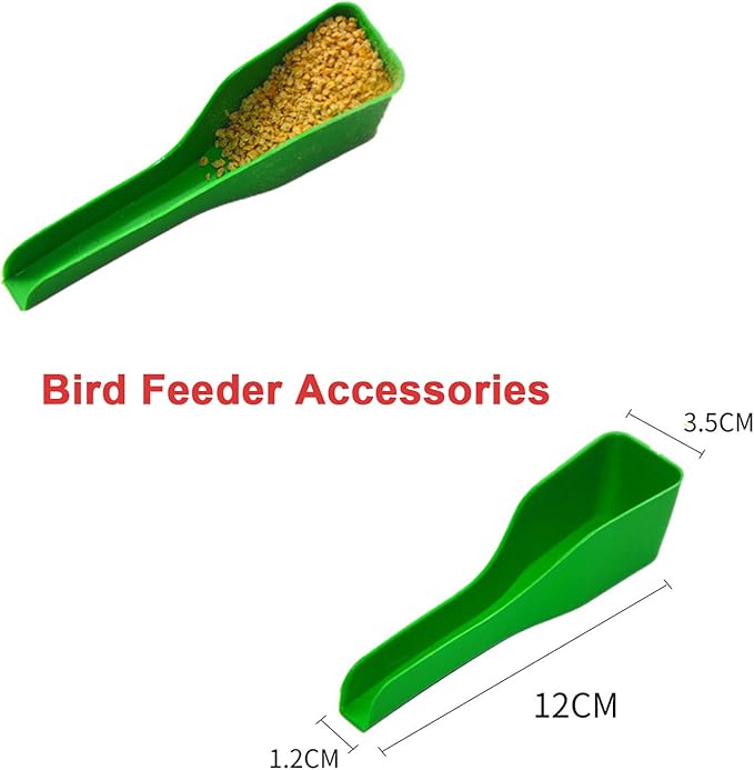4 pcs Bird Feeding Dish Cups, Parrot Stainless Steel Food Bowl Cage Water Feeder with Clamp Holder for Parrots Cockatiel Budgies Lovebird Parakeet Feeding Cups with 4 Spoon