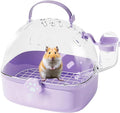 Bird Carrier Cage - PVC Travel Hamster Cage with Water Bottle,Breathable Pet Bird Carrying Accessory for Cockatiels Chinchillas Lovebirds Budgies Conures Parakeet Hedgehog Sparrow