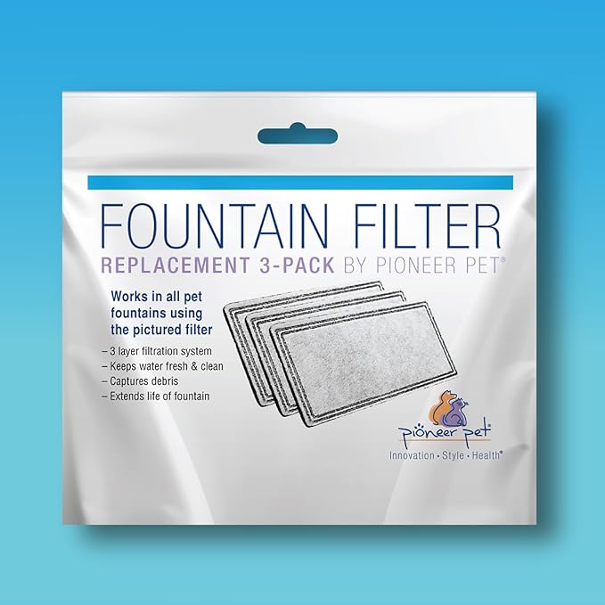 Pioneer Pet Replacement Filters for Plastic Fountains (Pack of 2)