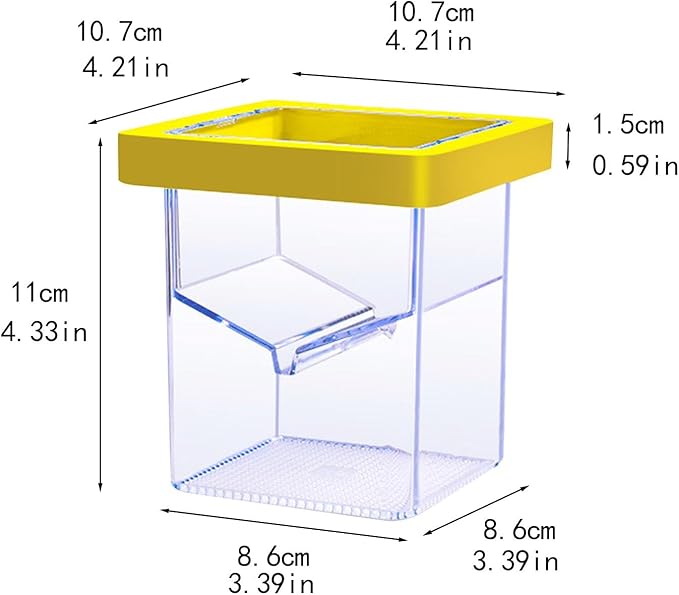 Generic Aquarium Breeder Box Hatchery Floating Acrylic Isolation Incubation Box for Baby Fish, Clownfish, Betta Eggs