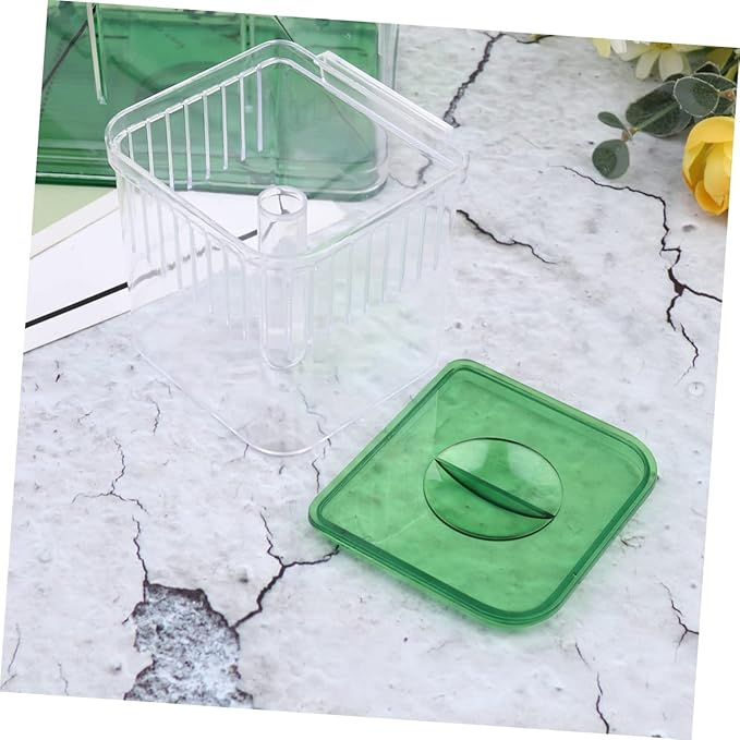 Totority Small Fish Tank Breeding Box Aquarium Incubator Box Isolation Rooms Fish Eggs Breeding Tank for Betta Acrylic