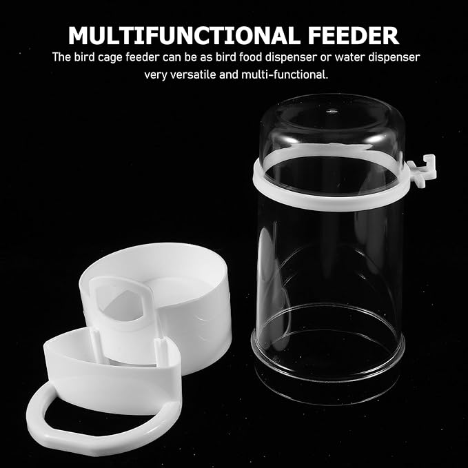 VANZACK 2pcs Automatic Bird Food and Water Dispenser for Cage Parakeet Cockatiel Indoor Feeding Supplies