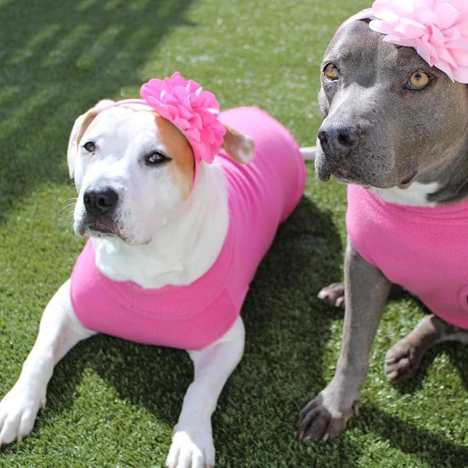 Gooby Stretch Fleece Vest Dog Sweater - Pink, 4X-Large - Warm Pullover Super Stretchy Fleece Dog Jacket for Small to Large Dogs