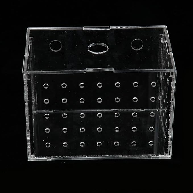 Fish Breeder Box, High Transparency Acrylic Hatchery Incubator Tank, Aquarium Fish Breeding Box with Suction Cups, Isolation Box for Baby Fishes Shrimp Clownfish, Easy to Observe a (9 * 6 * 7CM)