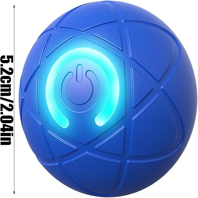 2025 LED Interactive Dog Ball Shaky for Lighted Electric Ball Thrower Launcher USB Rechargeable Automatic Moving Dog for/Small/Medium/Large Dogs (Blue)