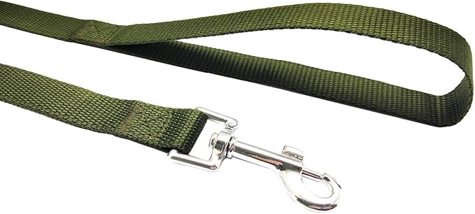 Nylon Training Dog Leash for Small Medium Large Dogs, 15ft 20ft 30ft 50ft Long Leash Dog/Puppy Lead for Obedience Recall Training, Camping (1" x 30ft, Green)