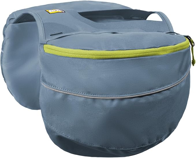 Ruffwear Palisades Dog Backpack, Multi-Day Pack with Removable Saddlebags, Breathable Adjustable Harness, Reflective Trim, Glacier Lake, X-Small