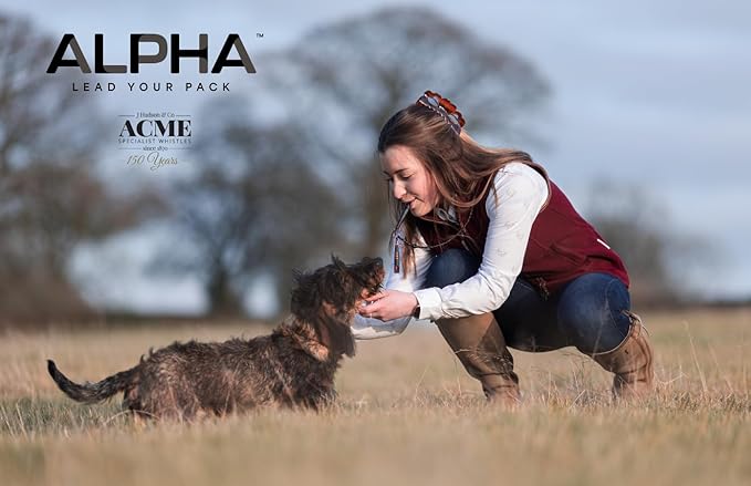 ACME Alpha 210.5 Professional Dog Training Whistle with Enhanced Ergonomic Grip. BPA-Free Plastic. 110 dBA. Standardized Frequency for Smaller Dogs. Weatherproof. Made in The UK (Carmine Red)