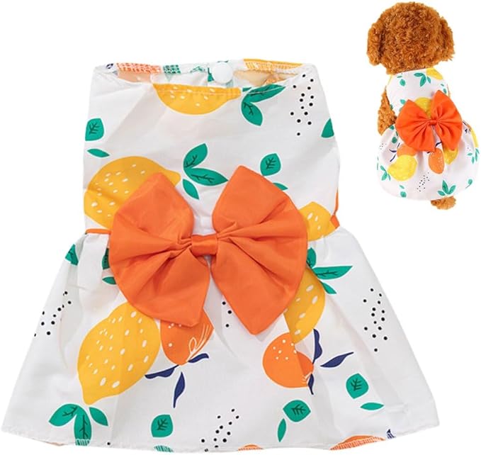 Dog Dress,1PC Dog Dresses with Cute Bowknot,Summer Dogs Clothes Pet Princess Dresses for Chihuahua Yorkies Puppies Cat Outfit