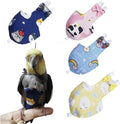 Bird Diaper Protective Parrot Nappy - 4 Pack, Reusable Flight Suit with Waterproof Inner Layer, Adjustable Shoulder Straps, Washable Cute Urine Wet Suit for Parakeet Conure (XS)
