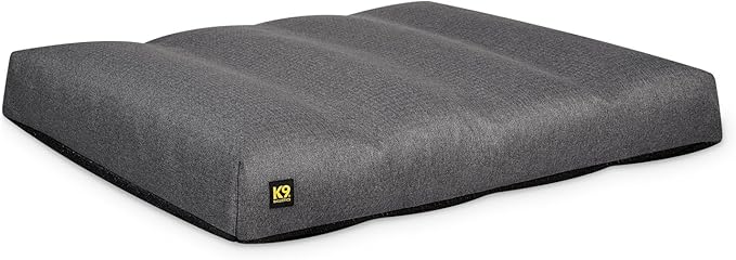 K9 Ballistics Tough Rectangle Pillow Dog Bed - Removable Cover, Washable, Durable & Water Resistant Dog Bed - Medium, Titanium Premium Finish