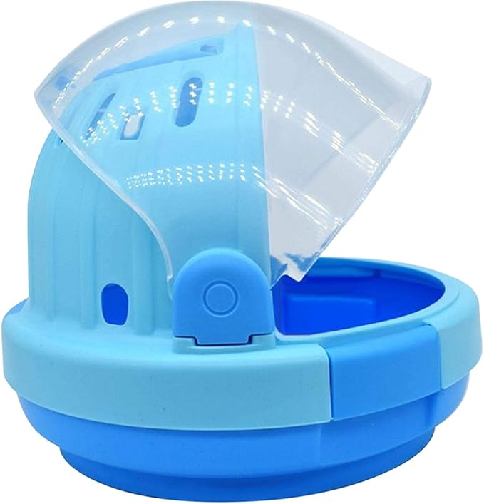 Cabilock Portable Pet Parrot Travel Cage with Blue Plush Nest, Small Handheld Bird Carrier Suitable for Budgerigar and Young Birds