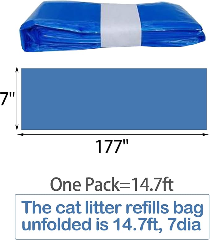 12 Pack Cat Litter Refills Bag,Compatible with Litter Refill Litter Disposal Refill Cartridge Generic Pail Liner Suitable for Genie Original Refill Cartridge Not Included