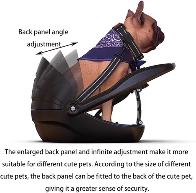 Dog Bike Seat – Front Bicycle Pet Seat with Adjustable Bracket, Backrest Angle & 3-Point Safety Harness, Footrest Extension, Fits 30–34 Mm Seat Tubes – Small Dog Bike Carrier(Blue)