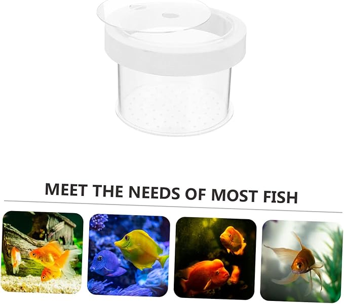 NOLITOY 2pcs Fish Tank Floating Breeding Box Acrylic Isolation Container Openable Lid Water Permeable Design for Small Fish and Shrimp for Aquatic Hatchery