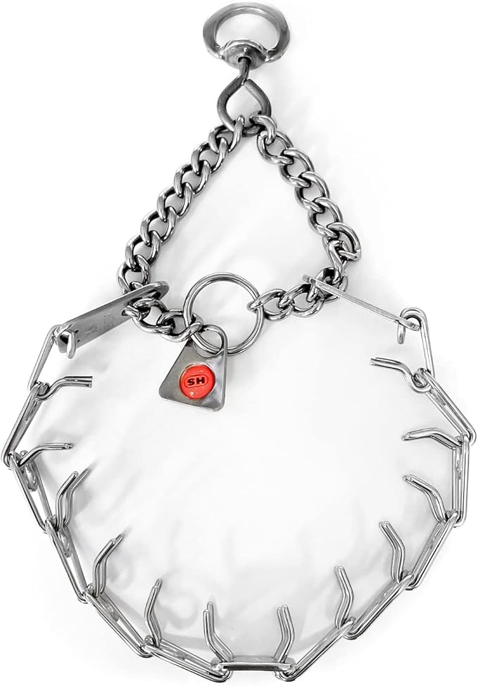 Herm Sprenger Stainless Steel Prong Dog Training Collar with Swivel Ultra-Plus Pet Pinch Collar No-Pull Collar for Dogs Made in Germany 3.2mm x 23in Medium